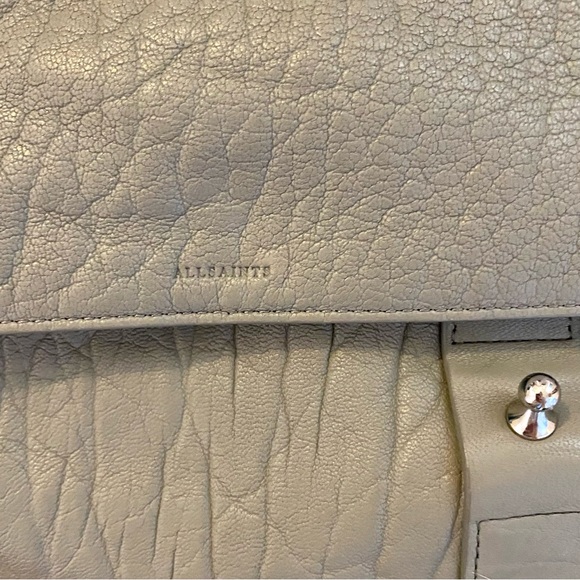 All Saints Vincent Blue/Gray Leather Backpack - Picture 11 of 16